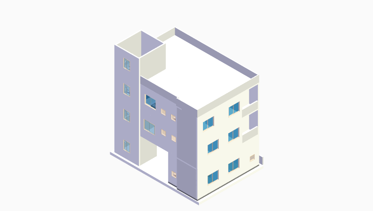 40x30 7BHK West-Facing House Plan (G+3) 40x30 (1200 sqft) west-facing 7BHK residential house plan, 4-floor, by Brick & Bolt