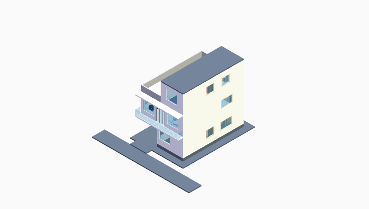 30x80 | North Facing 3D model rendering