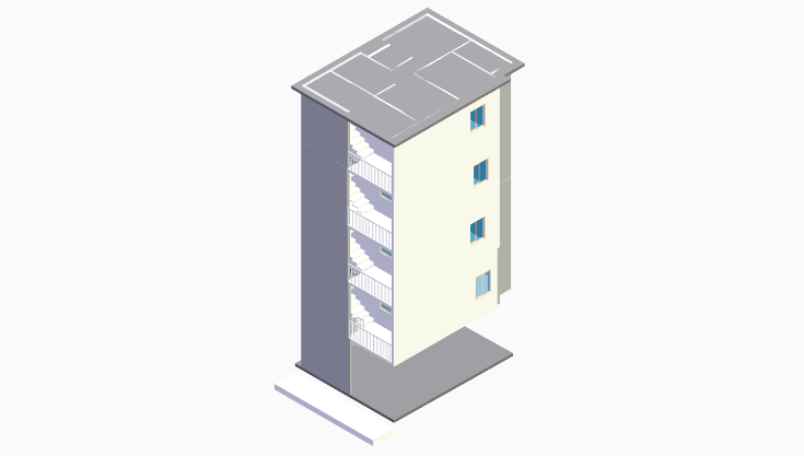20x20 10BHK East-Facing House Plan (G+4) 20x20 (400 sqft) east-facing 10BHK residential house plan, 5-floor, by Brick & Bolt