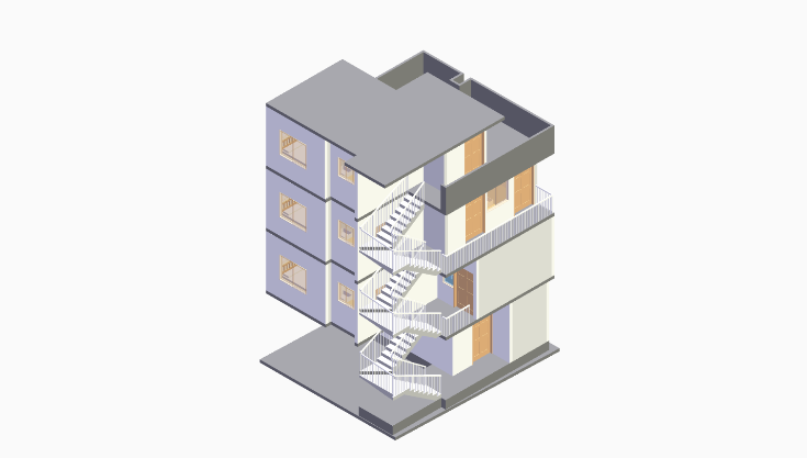 30x20 | South Facing 3D model rendering