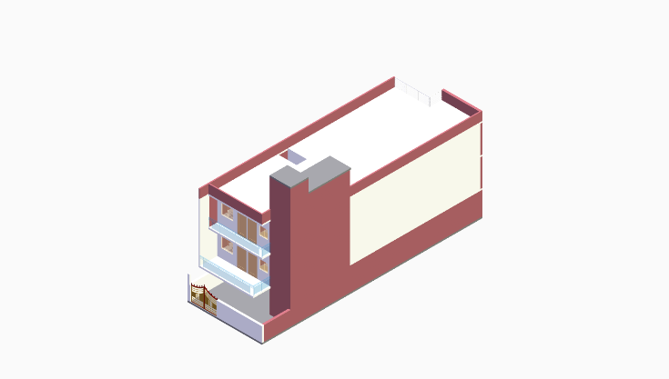 30x80 | North Facing 3D model rendering