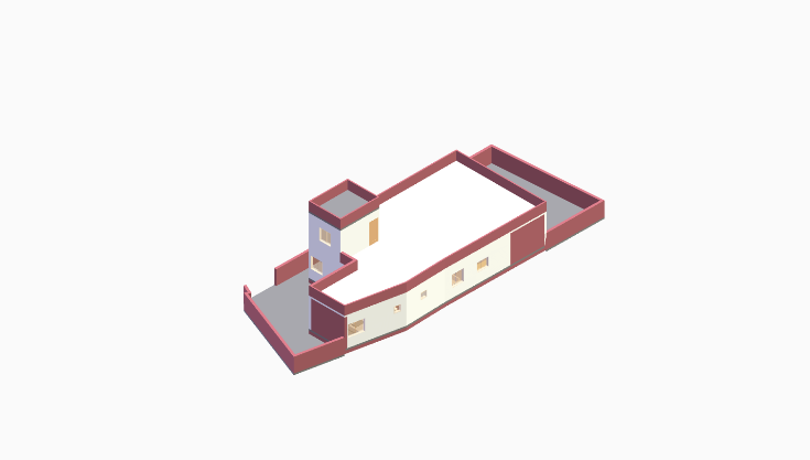 30x80 | North Facing 3D model rendering