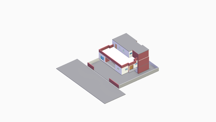 50x80 2BHK House Plan (G+2) 50x80 (4000 sqft) 2BHK residential house plan, 3-floor, by Brick & Bolt