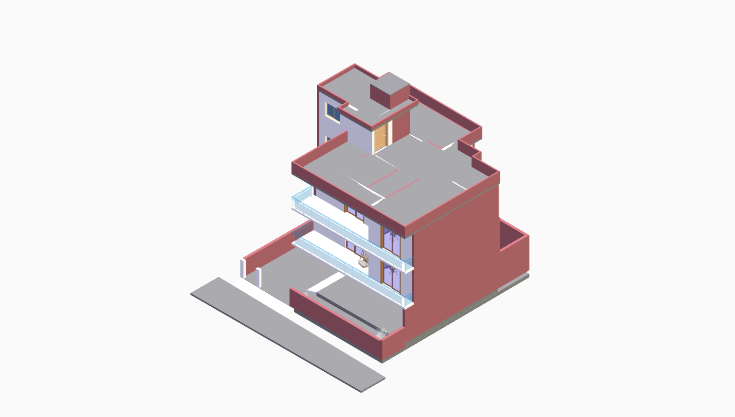 50x50 North_east-Facing House Plan (G+3) 50x50 (2500 sqft) north_east-facing residential house plan, 4-floor, by Brick & Bolt