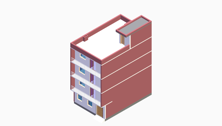 40x30 7BHK North_east-Facing House Plan (G+3) 40x30 (1200 sqft) north_east-facing 7BHK residential house plan, 4-floor, by Brick & Bolt