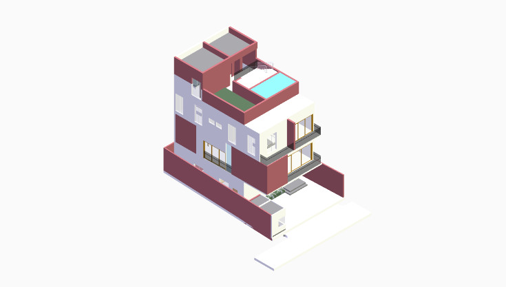 40x20 5BHK East-Facing House Plan (G+4) 40x20 (800 sqft) east-facing 5BHK residential house plan, 5-floor, by Brick & Bolt