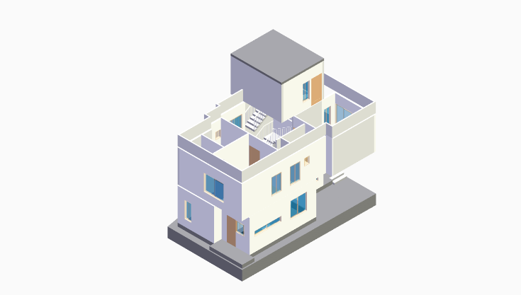 40x20 3BHK North-Facing House Plan (G+2) 40x20 (800 sqft) north-facing 3BHK residential house plan, 3-floor, by Brick & Bolt