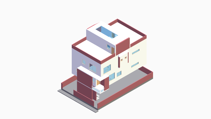 40x60 5BHK East-Facing House Plan (G+3) 40x60 (2400 sqft) east-facing 5BHK residential house plan, 4-floor, by Brick & Bolt