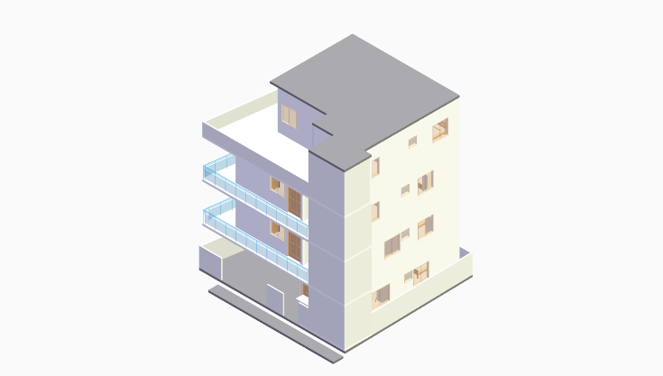 30x30 7BHK North-Facing House Plan (G+3) 30x30 (900 sqft) north-facing 7BHK residential house plan, 4-floor, by Brick & Bolt