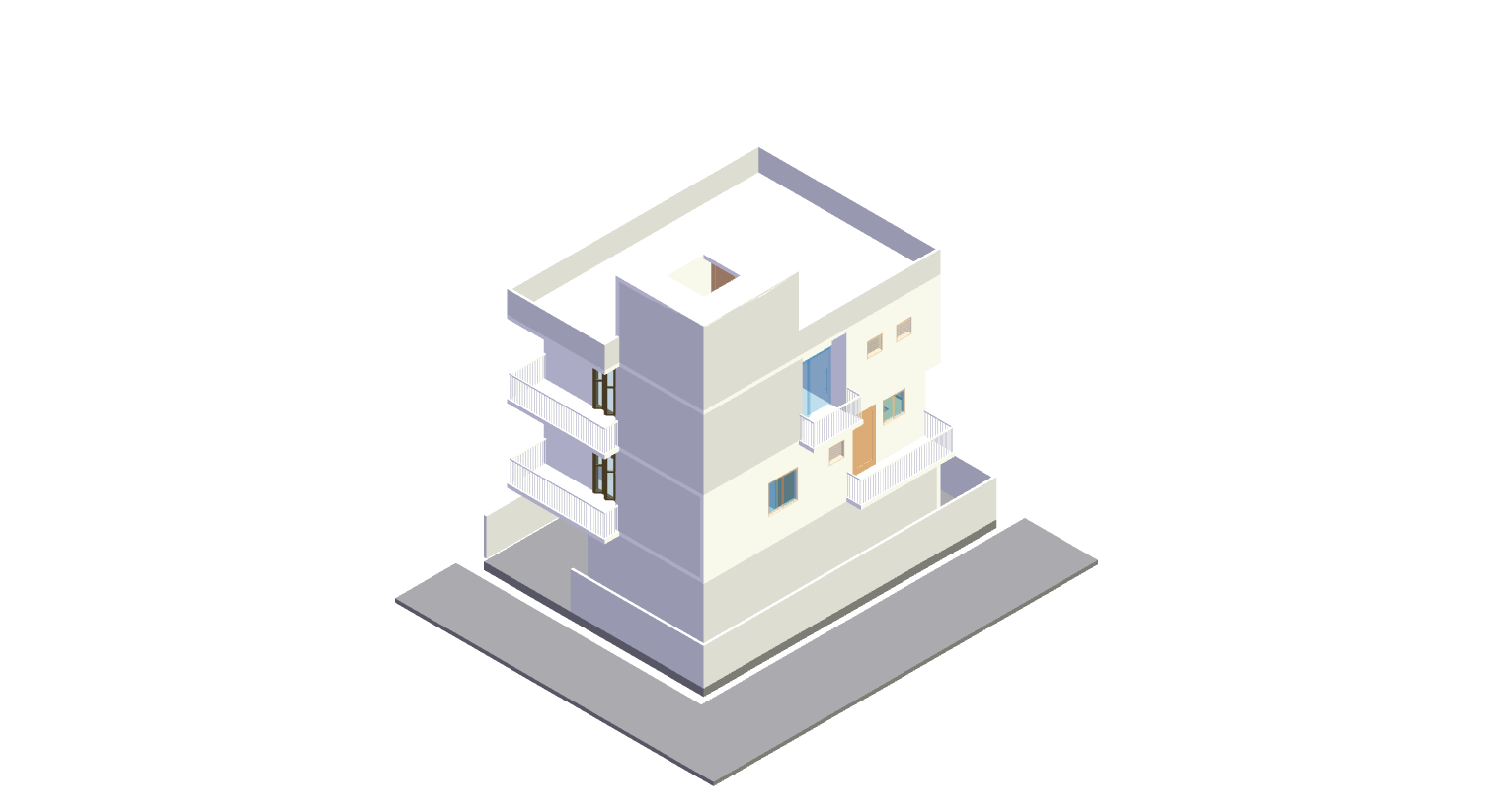 30x20 | South Facing 3D model rendering